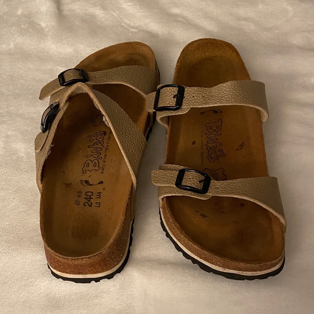 Beige Double Strap Birki’s  Sandals